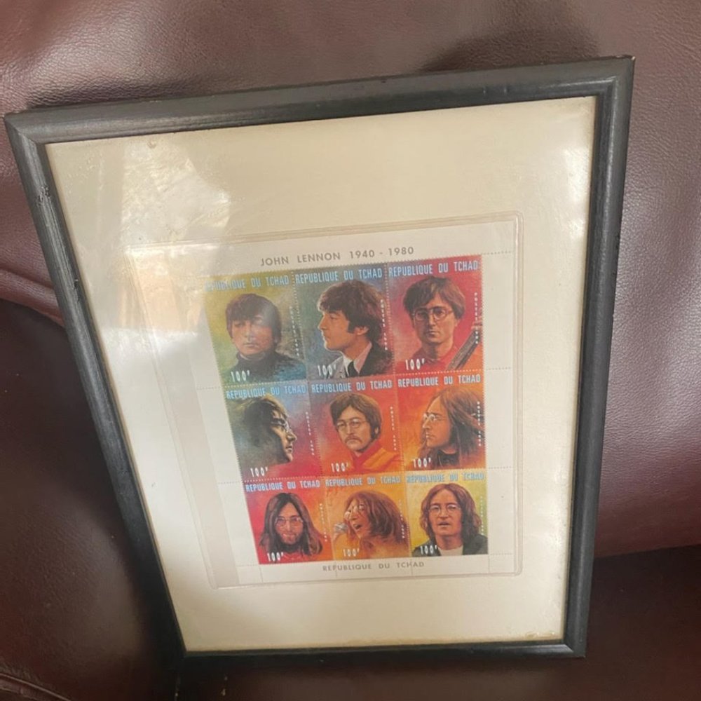 John Lennon 1940 - 1980 Portrait Stamps Republique Du Tchad